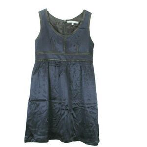 Proenza Schouler for Target Silk Dress Blue Black Sleeveless Empire Waist Y2K 7